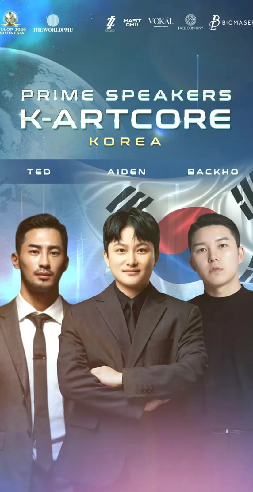 TULOP 2026 인도네시아 행사 K-ARTCORE 연사 3인 소개 카드